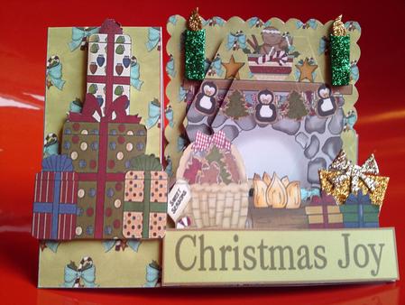 Christmas Joy Side Stepper card by Cynthia Massey