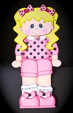 3D on the Shelf Card Kit - Little Girl Ang by Cynthia Massey