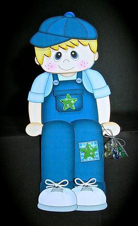 3D on the Shelf Card Kit - Little Boy Kev by Cynthia Massey