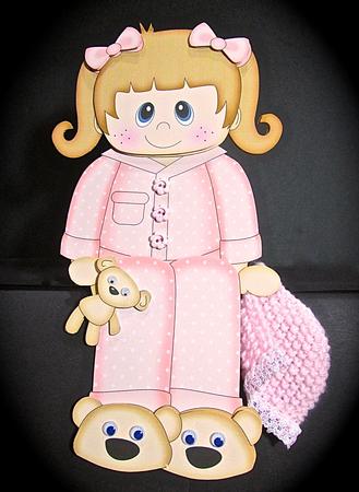 3D on the Shelf Card Kit - Little Girl Pyjama Ann by Cynthia Massey
