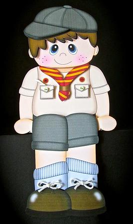 3D on the Shelf Card Kit - Boy Scout Mick by Cynthia Massey