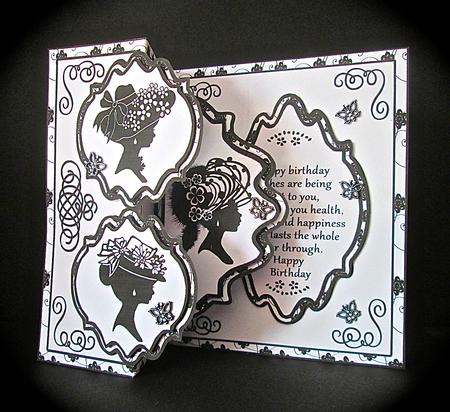 Fold Back Pop-up victorian Ladies by Cynthia Massey