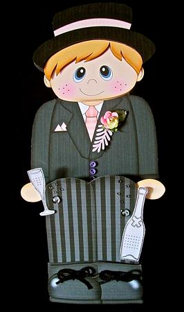 3D on the Shelf Card Kit - Wesley the Bridegroom/prom Boy by Cynthia Massey