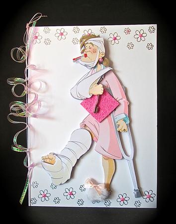 Get Well Soon Dudess Ii Decoupage Sheet by Cynthia Massey