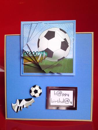 Football Easy Over the Edge Card N Spiral Pyramid by Cynthia Massey