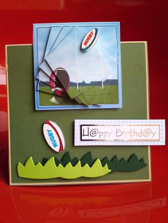 Rugby Easy Over the Edge Card N Spiral Pyramid by Cynthia Massey