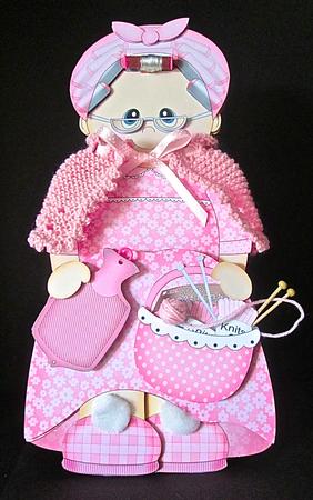 3D on the Shelf Card Kit - Beddy Ready Old Lady Ethel by Cynthia Massey