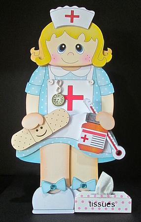 3D on the Shelf Card Kit - Little Nurse by Cynthia Massey