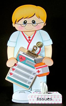 3D on the Shelf Card Kit - Little Doctor Ellis by Cynthia Massey