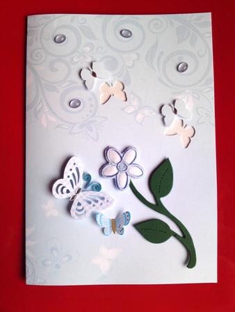 Flourishes & Butterflies Rich Shade A4 Backing Paper by Cynthia Massey