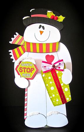 3D on the Shelf Card Kit - Santa Stop Here for Snowman Rio! by Cynthia Massey