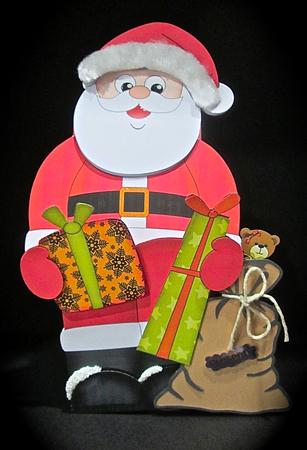 3D on the Shelf Card Kit - Christmas Santas Presents by Cynthia Massey