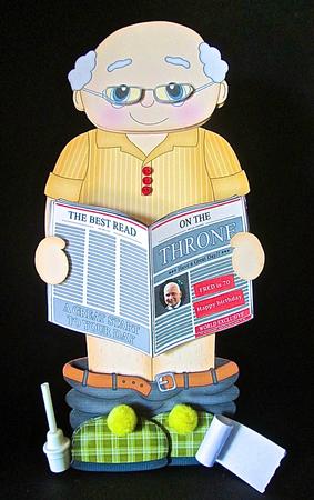 3D on the Shelf Card Kit - Old Man Isaac on the Throne by Cynthia Massey