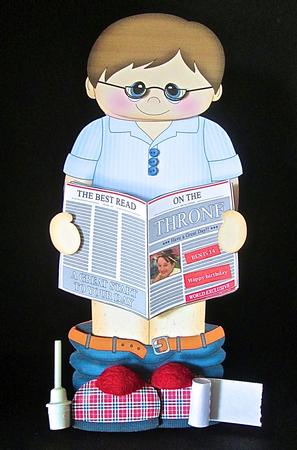 3D on the Shelf Card Kit - Liam on the Throne by Cynthia Massey