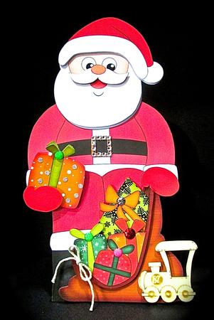 3D on the Shelf Card Kit - Christmas Santa's Sack by Cynthia Massey