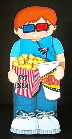 3D on the Shelf Card Kit - 3D Film Night Connor by Cynthia Massey