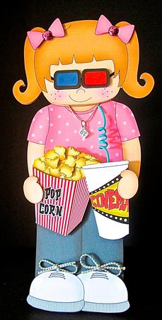 3D on the Shelf Card Kit - 3D Film Night Lily by Cynthia Massey