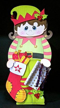 3D on the Shelf Card Kit - Christmas Little Elf by Cynthia Massey