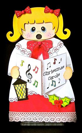 3D on the Shelf Card Kit - Christmas Little Choirgirl by Cynthia Massey