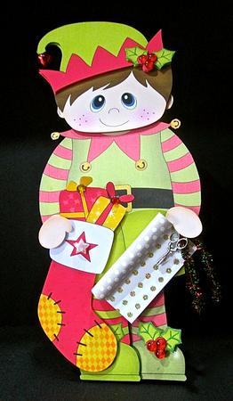 3D on the Shelf Card Kit - Christmas Little Elf by Cynthia Massey