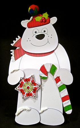 3D on the Shelf Card Kit - Little Christmas Polar Bear Ben by Cynthia Massey