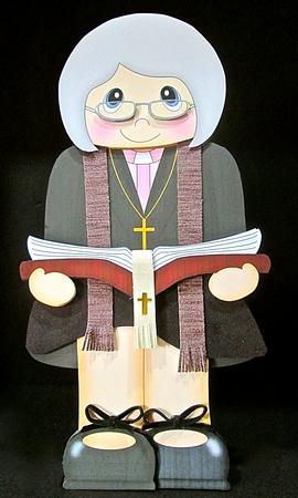 3D on the Shelf Card Kit - Old Woman Priest Judith by Cynthia Massey