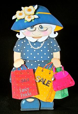 3D on the Shelf Card Kit - Gossip Galz - Shopaholic Stella by Cynthia Massey