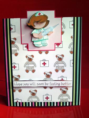 Little Nurse Card Topper by Cynthia Massey