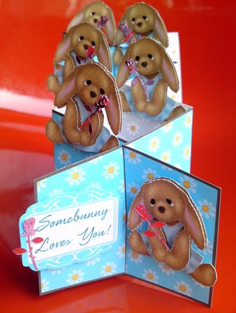 Bunny in Blue Cascade Card Kit by Cynthia Massey
