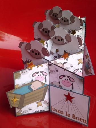 Jesus is Born Cascade Card Kit by Cynthia Massey