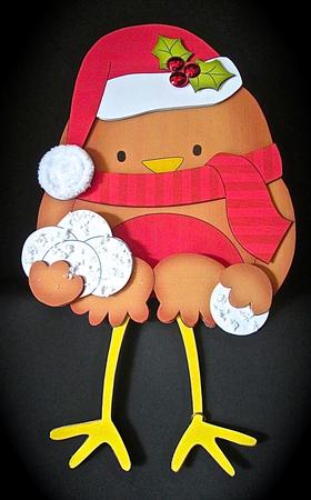 3D on the Shelf Card Kit - Christmas Bobbin Robin by Cynthia Massey