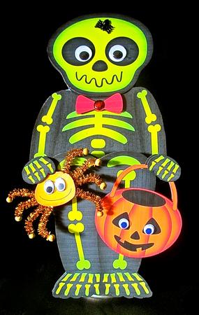 3D on the Shelf Card Kit - Little Halloween Skeleton Mcrib by Cynthia Massey