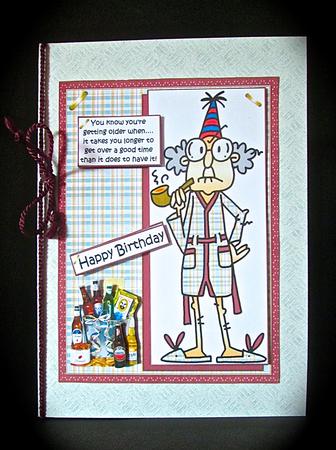 Gus About Having a Good Time Quick Card by Cynthia Massey