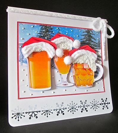 3 Cheers for Christmas 8x8 Decoupage Mini Kit by Cynthia Massey