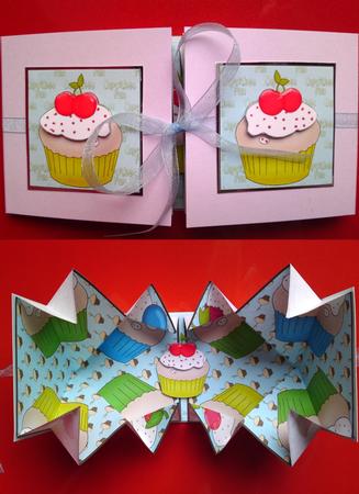 Exploding Card - Cupcakes by Cynthia Massey