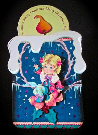 Candle Shape Card Hazelnuts 685 by Cynthia Massey