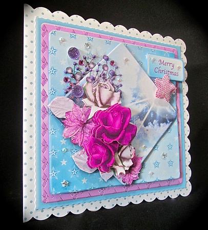 Christmas Roses - Diamond Panel Card Mini Kit by Cynthia Massey