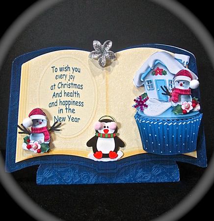 Christmas Book - Christmas Snowman Cupcake by Cynthia Massey