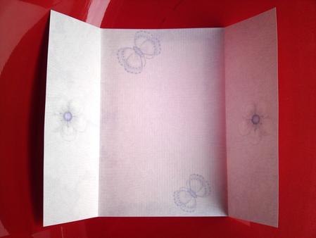 Purple Flutterby Blossoms Gatefold Insert by Cynthia Massey