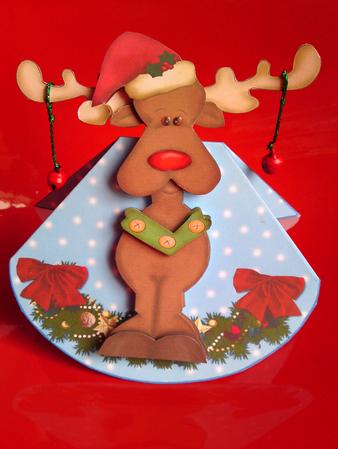 Reindeer Wobble Card by Cynthia Massey