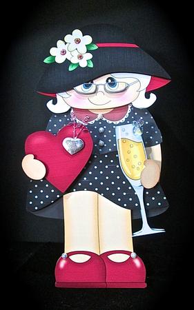 3D on the Shelf Card Kit - Hearts Love & Romance Lady Rhona by Cynthia Massey