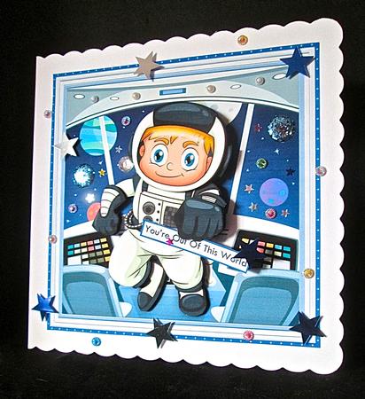 Astronaut Out of This World 8x8 Decoupage Mini Kit & Ages by Cynthia Massey
