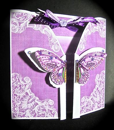 Purple Butterfly Old Timer 3D Gatefold Butterfly Mkit by Cynthia Massey