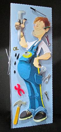 Mechanic Dude Decoupage Sheet by Cynthia Massey
