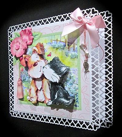 Best Friends 8x8 Decoupage Mini Kit for Birthday Anniversary by Cynthia Massey