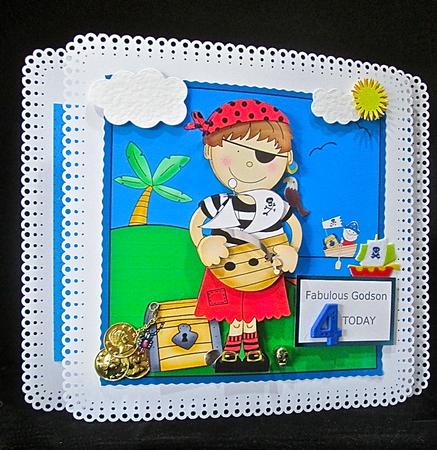 Boyz Joze the Pirate Quick Card with 3D Decoupage by Cynthia Massey