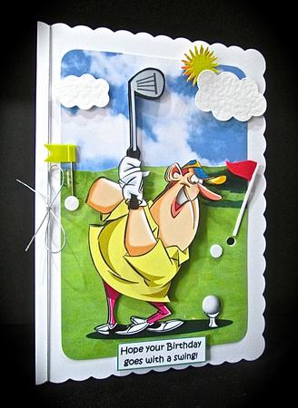 Birthday Golf Swing by Cynthia Massey