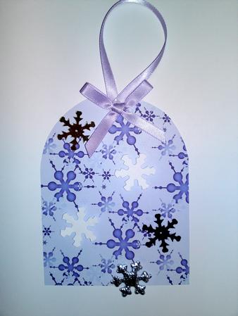 Purple Snowflakes Christmas Backing Paper by Cynthia Massey
