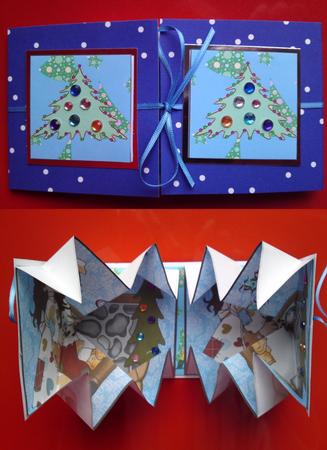 Christmas Fireplace Exploding Card by Cynthia Massey
