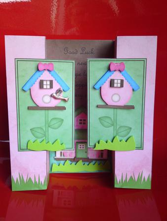 Your New Home Double Fold Back Card by Cynthia Massey